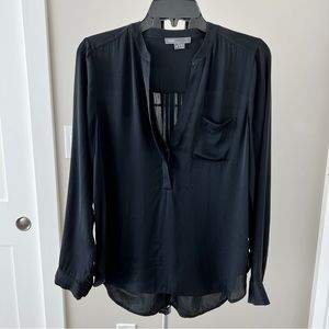 Vince black sheer blouse